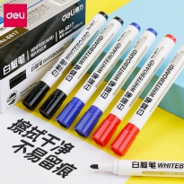 得力6817易擦白板笔 黑色/红色/蓝色 10支/盒