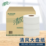 清风BJ05AB 大盘纸 平纹双层275米 3卷/提 12卷整箱