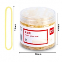 得力3212 乳胶圈（微黄）50g/筒