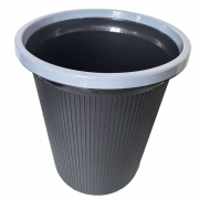 黑色圆形垃圾筒