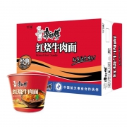 康师傅红烧牛肉方便面（桶装）12桶