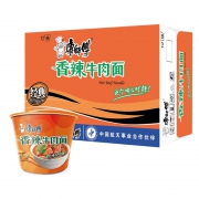 康师傅香辣牛肉方便面（桶装）12桶
