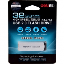 U盘32G（银色）得力3723