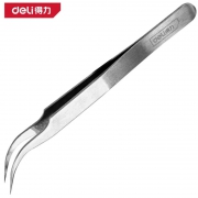 弯头镊子（120mm）得力工具DL396203