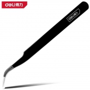 弯头镊子（120mm）得力工具DL396103