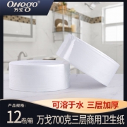 大卷纸/可溶商用卫生纸 700g三层93*140mm万戈